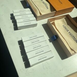 Louis Vuitton perfume sample pack with pouch and box